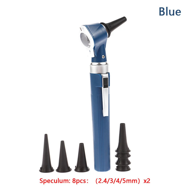 Professional Otoscope Diagnostic Kit with LED Light – ENT Ear Care Tool with 8 Tips