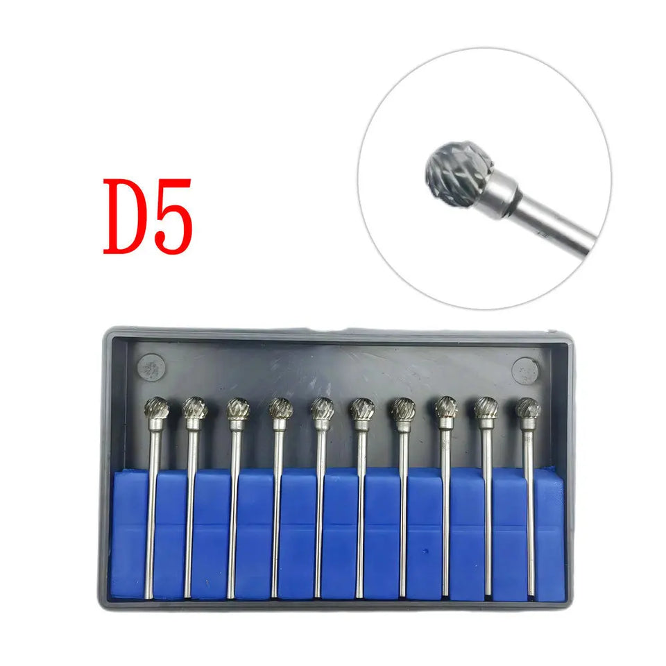 10PCS Assorted Tungsten Steel Dental Polisher Burs – 2.35MM Low-Speed Handpiece Drill Bits for Dental Lab