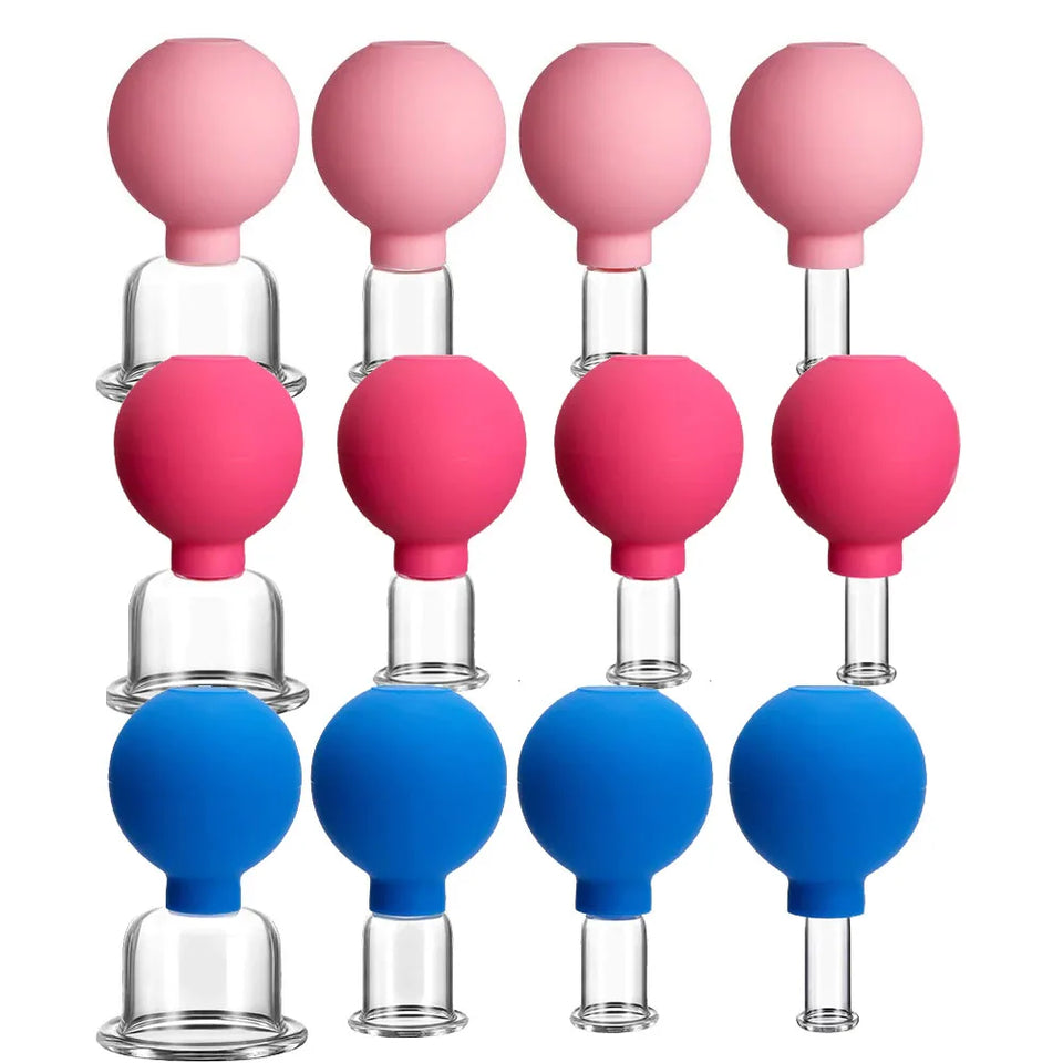 Rubber Cupping Face Massager Vacuum Eye Skin Lifting Facial Cups Anti Cellulite Jar Anti-Wrinkle Cupping Therapy Beauty Tool