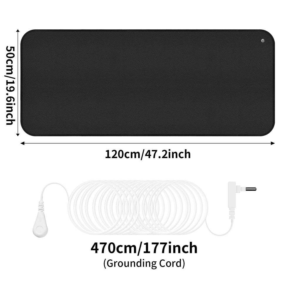 Grounding Mat for Sleep Energy Pain Relief Inflammation Balance Wellness Earth Connected Therapy for Grounding Conductive Rug