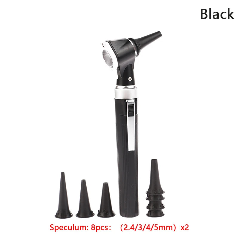 Professional Otoscope Diagnostic Kit with LED Light – ENT Ear Care Tool with 8 Tips