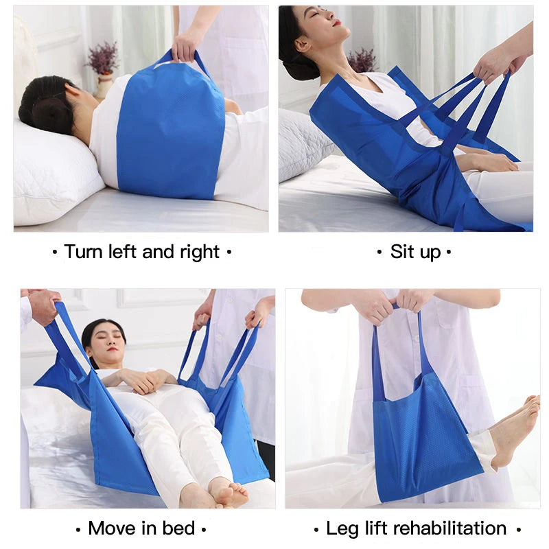 Elderly & Disabled Transfer Belt – Nursing Shift Pad & Turn Over Aid for Bedridden Patient Mobility
