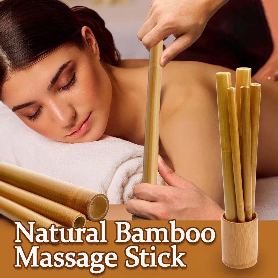 Natural Bamboo Massage Stick Wood Therapy Stick Gua Sha Massage Wood Therapy Tools for Body Contour Cupping Gua Sha Massager