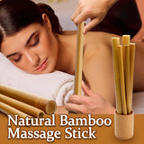Natural Bamboo Massage Stick Wood Therapy Stick Gua Sha Massage Wood Therapy Tools for Body Contour Cupping Gua Sha Massager