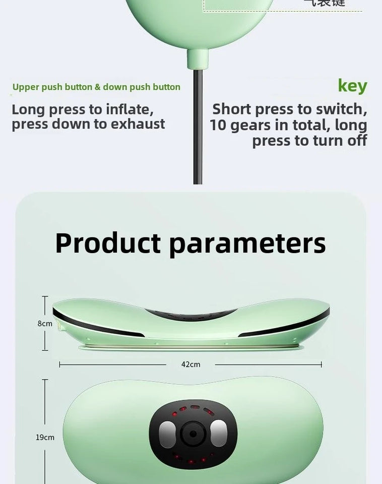 JAIYORL Electric Lumbar Traction Massager Adjustable Vibration Waist Spine Support Back Massage Machine Waist Masajeador