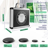 HOT STONE MASSAGE SET WITH TEMPERATURE ADJUSTMENT - Hot Stone Massage Set with Heater, Professional Spa Massage Tool - For Neck,