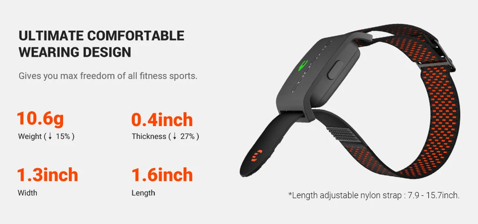 COOSPO HW9 Armband Heart Rate Monitor – BLE5.0 & ANT+ Compatible for Fitness & Cycling