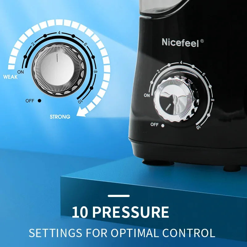 600ML High-Frequency Pulse Water Flosser – Oral Irrigator with 7 Heads for Teeth Whitening & Tartar Removal