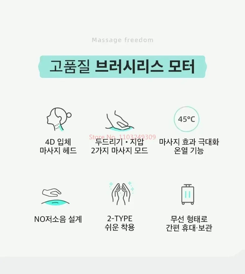 Korean Shoulder & Neck Massager – 26W BLDC Kneading Massage Shawl with Heat