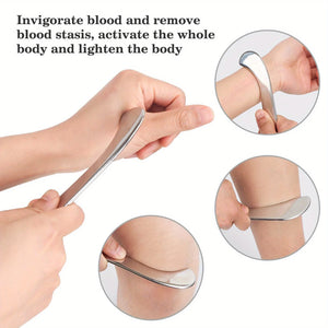 Stainless Steel Gua Sha Scraping Tool Set – Muscle Therapy for Back, Neck, Shoulder, Arms & Legs