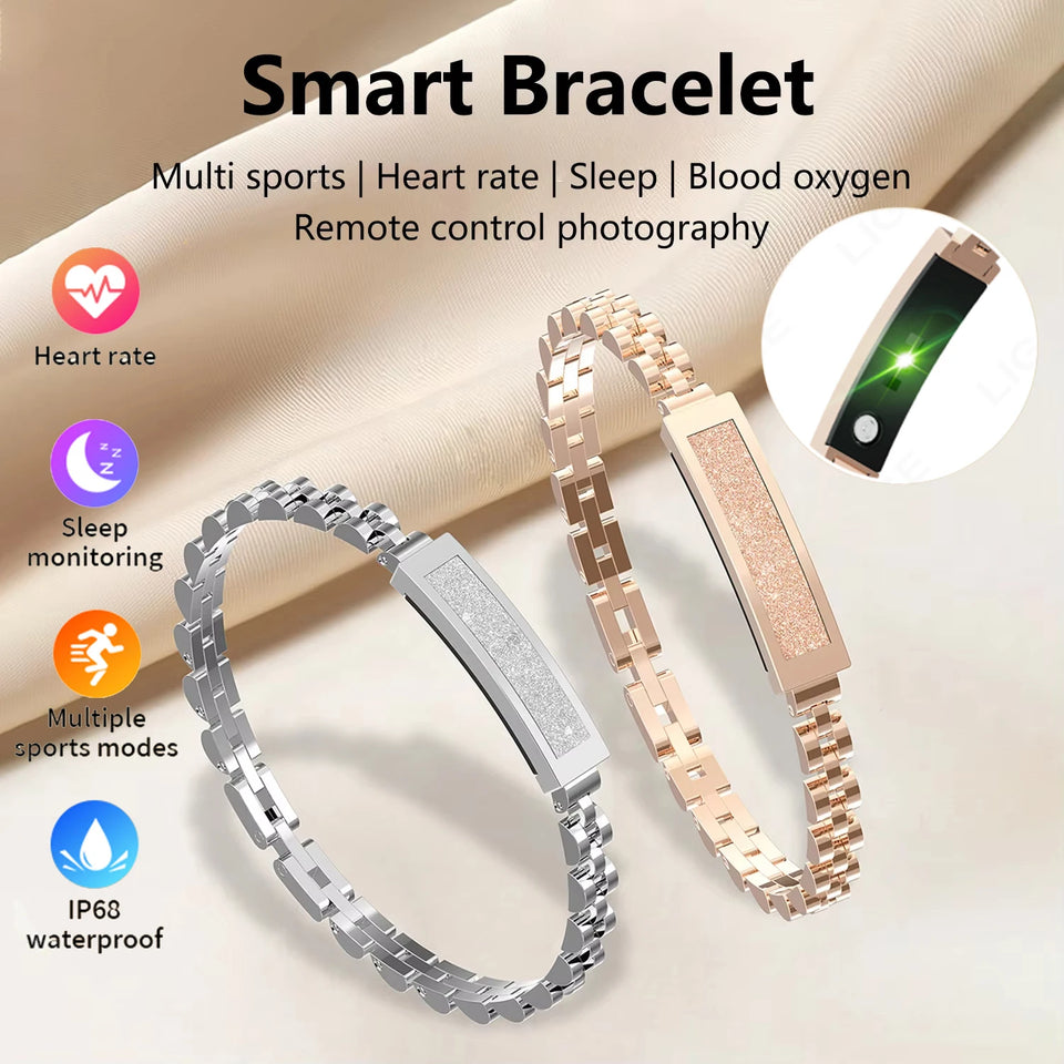 Waterproof Smart Fitness Bracelet – Activity Tracker with Heart Rate, Sleep Monitor & Pedometer for Men & Women (Android & iOS)