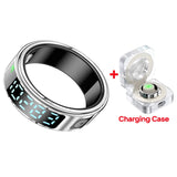 2025 SR08 Smart Ring – LED Display, Heart Rate & SpO₂ Monitor, 5ATM Waterproof Fitness Ring for Men & Women