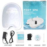 Ionic Detox Foot Bath Massage Machine with Basin Electric Foot Spa Bath Massager Deep Tissue Clean Vibrant Vibration Care Arrays