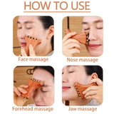 Radiant Skin Savior Lymphatic Detox Face Massager Fades Wrinkles Firms Jawline and Eyes Natural Copper Wood Beauty Tool