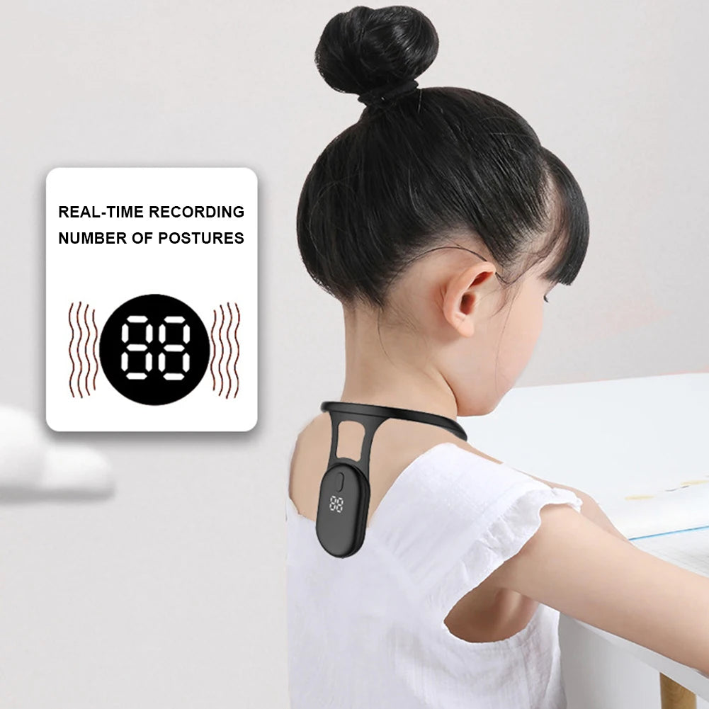 Smart Posture Corrector with Vibration Sensor – Back & Neck Trainer for Kids, Men & Women with Real-Time Feedback