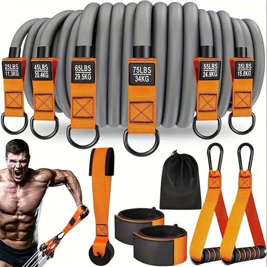 300 lbs Heavy-Duty Resistance Bands with Handles – Strength Training & Physiotherapy Exercise Strap