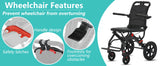 Ultralight Folding Manual Wheelchair – Durable Airline-Approved Transportation Chair for Easy Travel