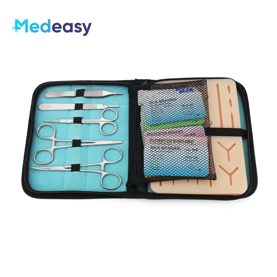 Medical Suture Practice Kit – Surgical Training Set with Skin Pad Model & Tools for Students