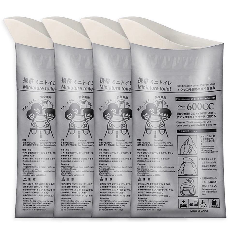 Disposable Emergency Urine Bags 600ml – Portable Travel Toilet for Men, Women & Kids (4–40pcs)