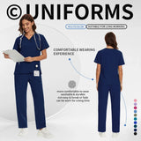 Women’s Medical Nurse Scrubs Set – Unisex Hospital, Clinic, Surgical & Spa Uniforms for Healthcare Professionals
