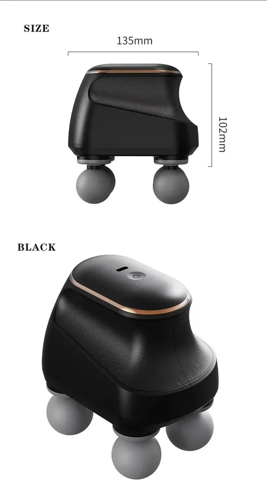 Mini Portable Fascia Gun – 4-Head High-Frequency Muscle Massage Gun