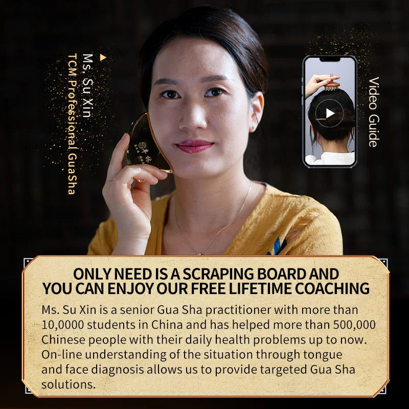 Meridian Therapy Treatment Tools 19-Teeth Scalp Massager Comb  for Skin Scraping and Head Relaxation