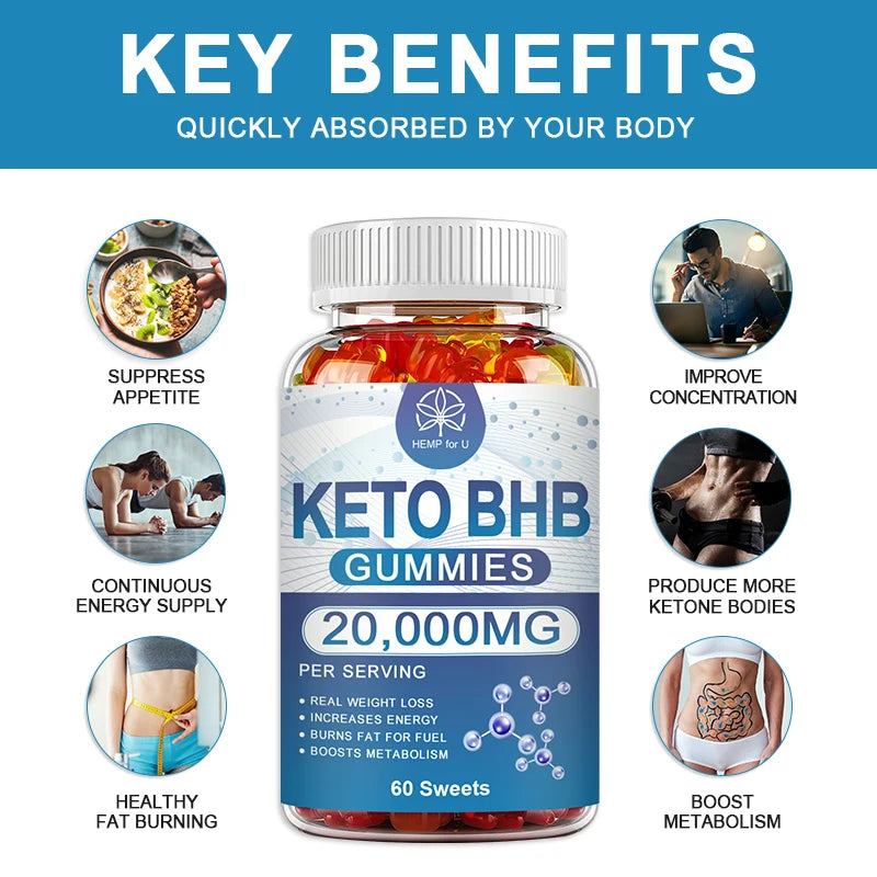 BHB Keto Gummies for Weight Loss – Slimming Support for Men & Women, Body Shape Management & Detox