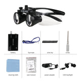 Dental Surgical Loupes 2.5X/3.5X with LED Light – Medical Magnifying Glasses for Dentistry & Surgery