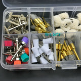 80PCS Dental Prophy Polishing Brush Cups – Alumina, Nylon, Cotton Wool, and Felt Wheels for Professional Dental Cleaning