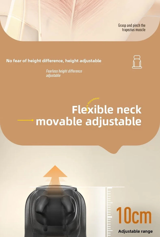 Upgrade Electric Full Body Massage Chair Neck Back Waist Leg Vibration Kneading Shiatsu Cushion Seat Relaxation Trapezius Massag