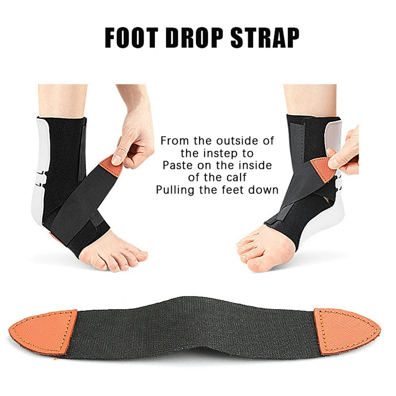 Adjustable Drop Foot Orthosis – Left & Right Ankle Sprain Stabilizer & Foot Protector for Hemiplegia Rehabilitation