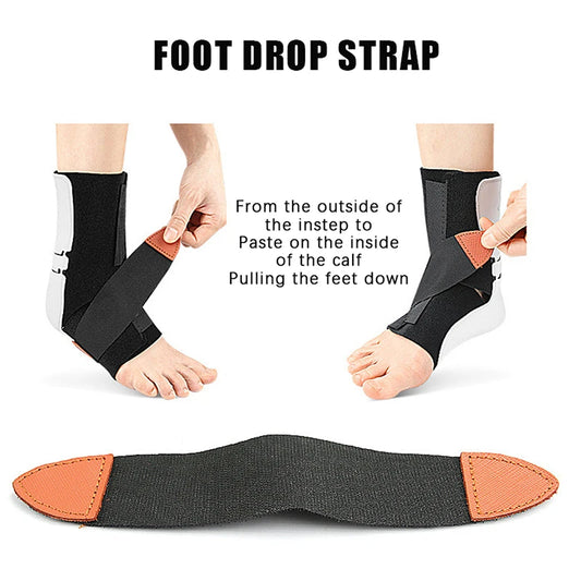 Adjustable Drop Foot Orthosis – Left & Right Ankle Sprain Stabilizer & Foot Protector for Hemiplegia Rehabilitation