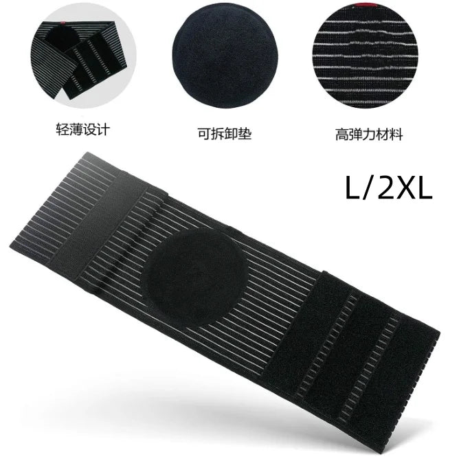 3 Sizes Breathable Umbilical Hernia Support Belt – Adult Abdominal Compression with Postpartum Hernia Pad