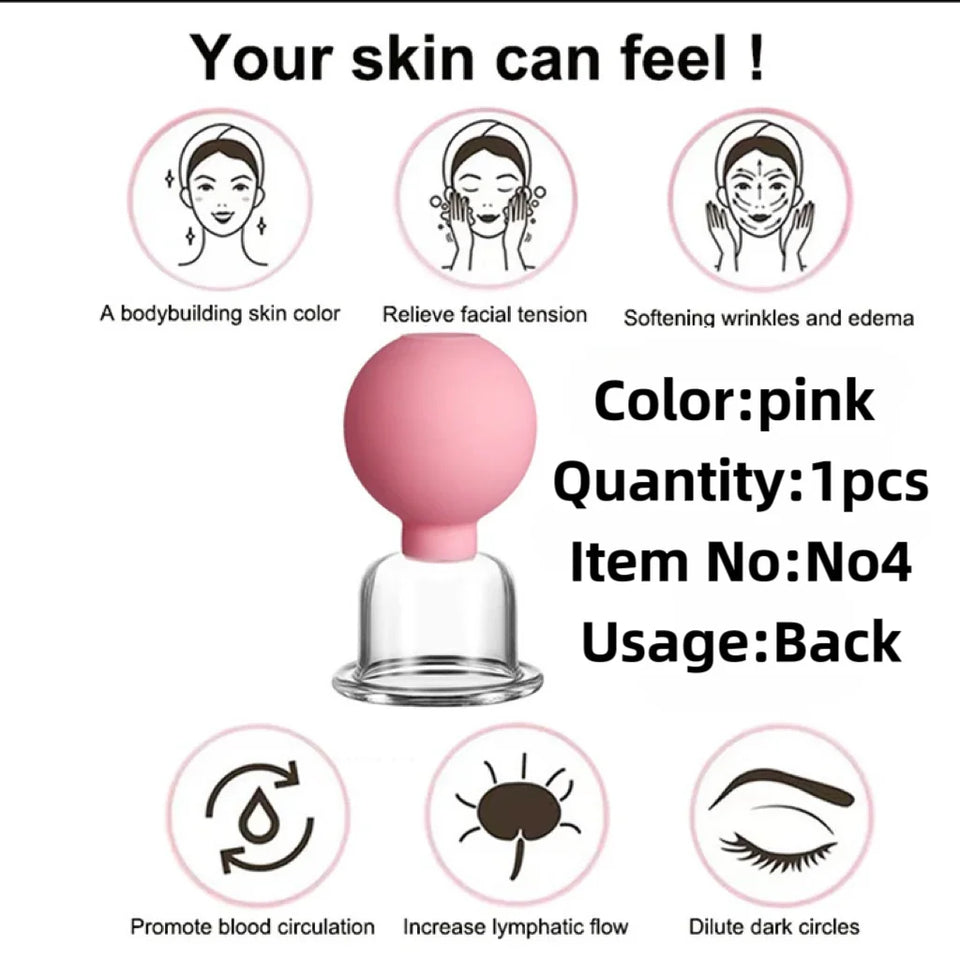 Tuhopeta Vacuum Cupping Glass Jar Cellulite Massager Acupuncture Suction Cup Slimming FatBurning Health Care Chinese MedicalTool