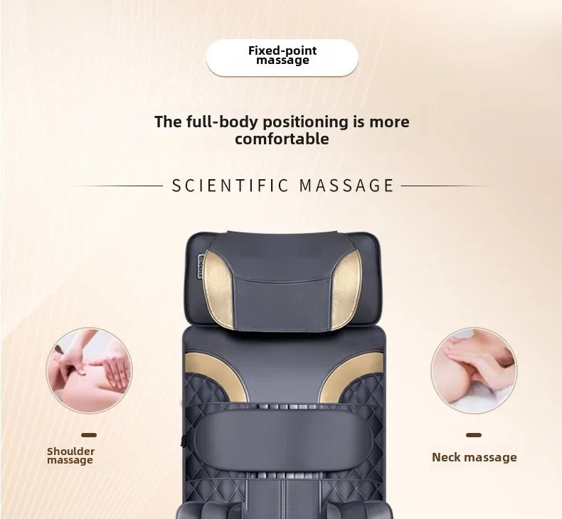 Upgrade Large Area Vibration Airbag Swing Heated Neck Massager Full Body Massage Mat Mattress Traction Lumbar with Remote Contro