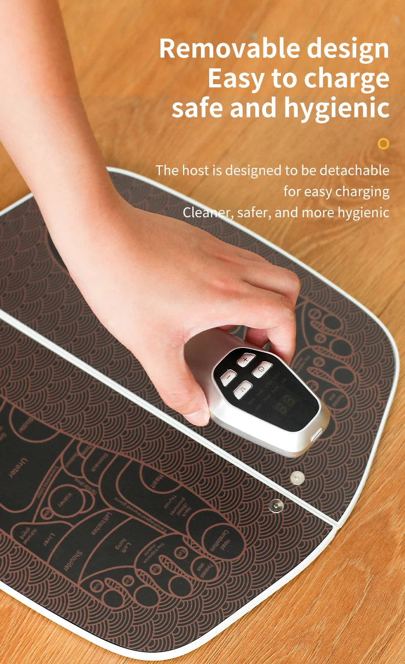 JianYouCare EMS Foot Massager Pad – USB Rechargeable Muscle Stimulator with Remote Control for Blood Circulation & Acupoint Massage