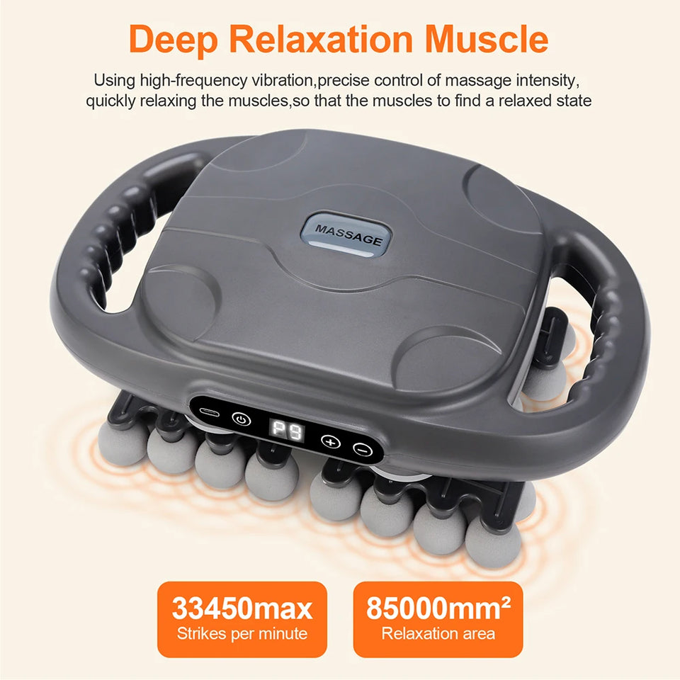 42-Head Fascia Massage Gun – High-Frequency Muscle Massager for Back, Neck, Shoulder & Waist Relief