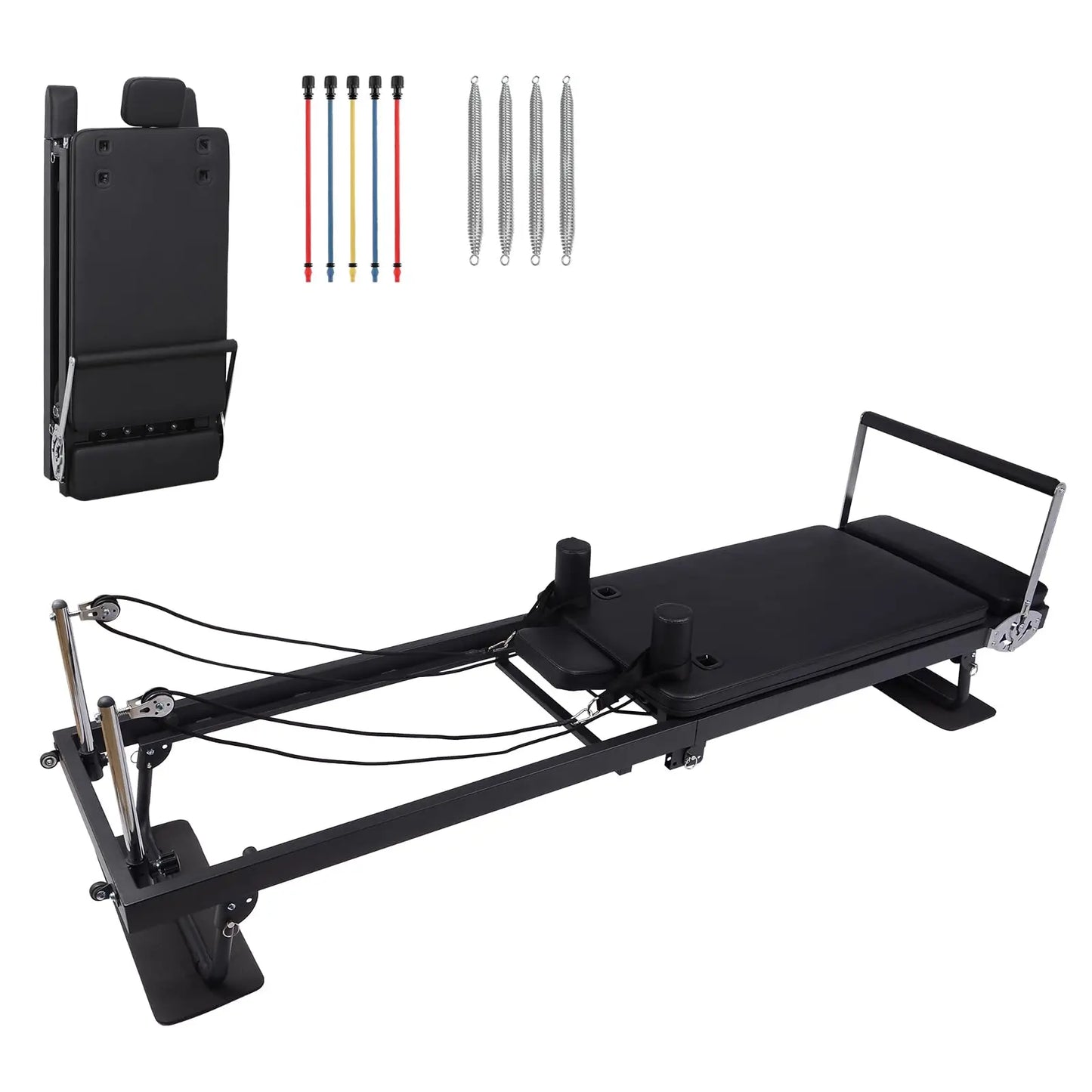 Foldable Pilates Reformer Machine – Home & Gym Equipment for Beginners & Advanced (Up to 250 lbs)