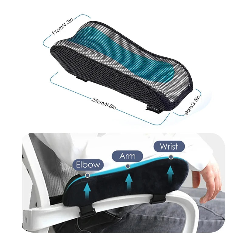 1pcs  Thick Memory Foam Armrest Pads for Desk Chair Office Chair Armrest Pillow Ergonomic Support for Home And Office Use