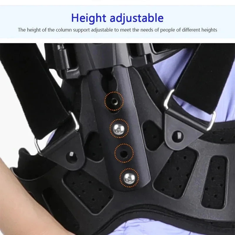 Adjustable Aluminium Spinal Brace – Breathable Back Straightener for Scoliosis Support (Kids & Adults)