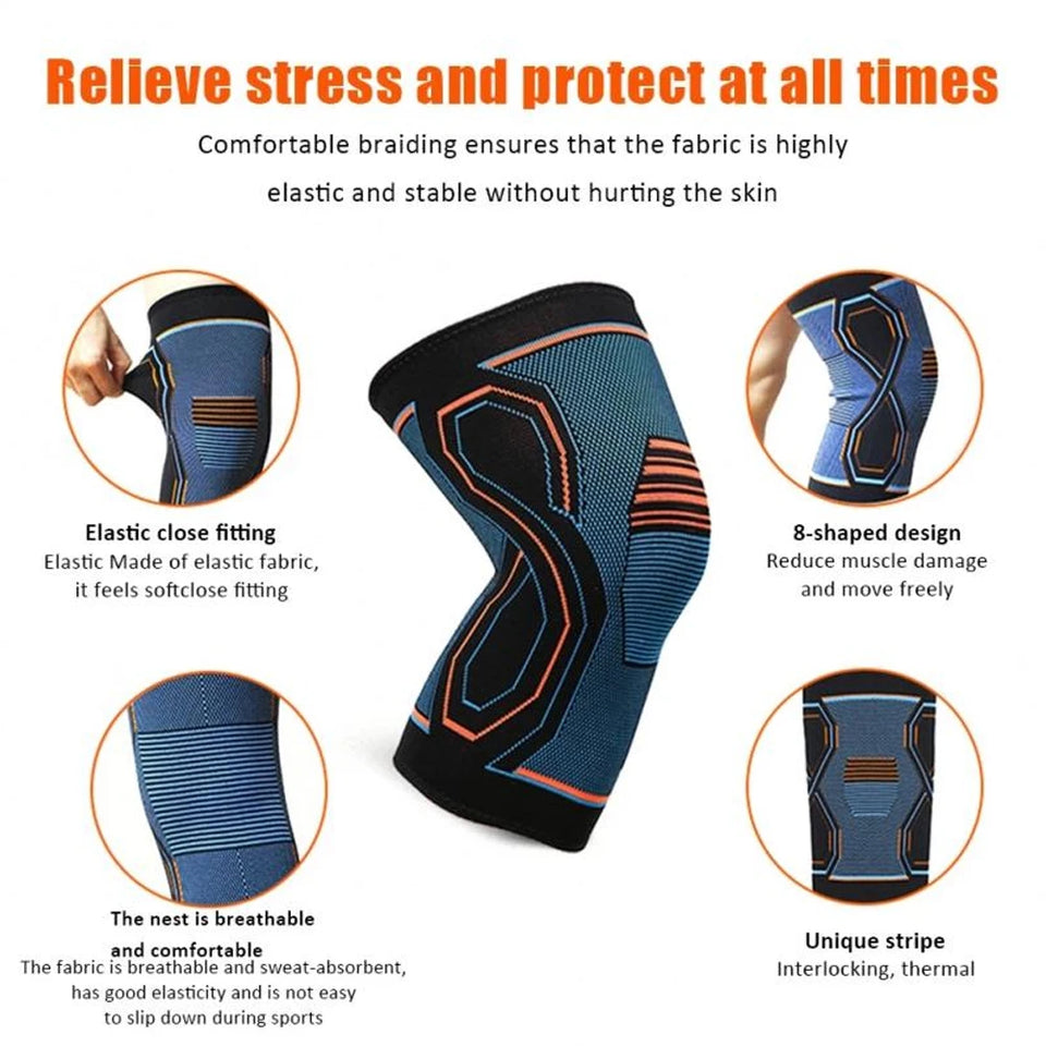 Knee Compression Sleeve Support Brace – Joint Pain Relief for Running, Arthritis, ACL, Meniscus Tear & Injury Recovery