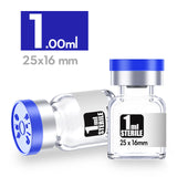 KS-TEK Sterile Empty Vials with Flip-Off Aluminum Cap & Self-Healing Injection Port – Sterile Pack