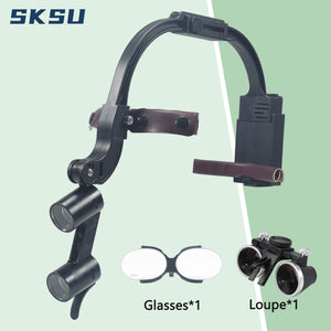 Binocular Dental Loupe with LED Surgical Headlight – 2.5X & 3.5X Magnification