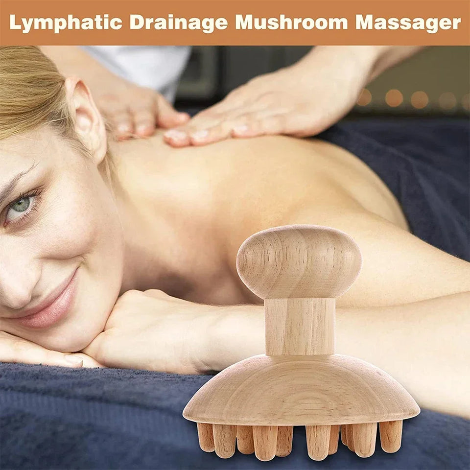Wooden Massage Tools Wood Lymphatic Drainage Massager Anti Cellulite Body Shaping Tools for Beauty, Gua Sha, Sore Muscle Relief