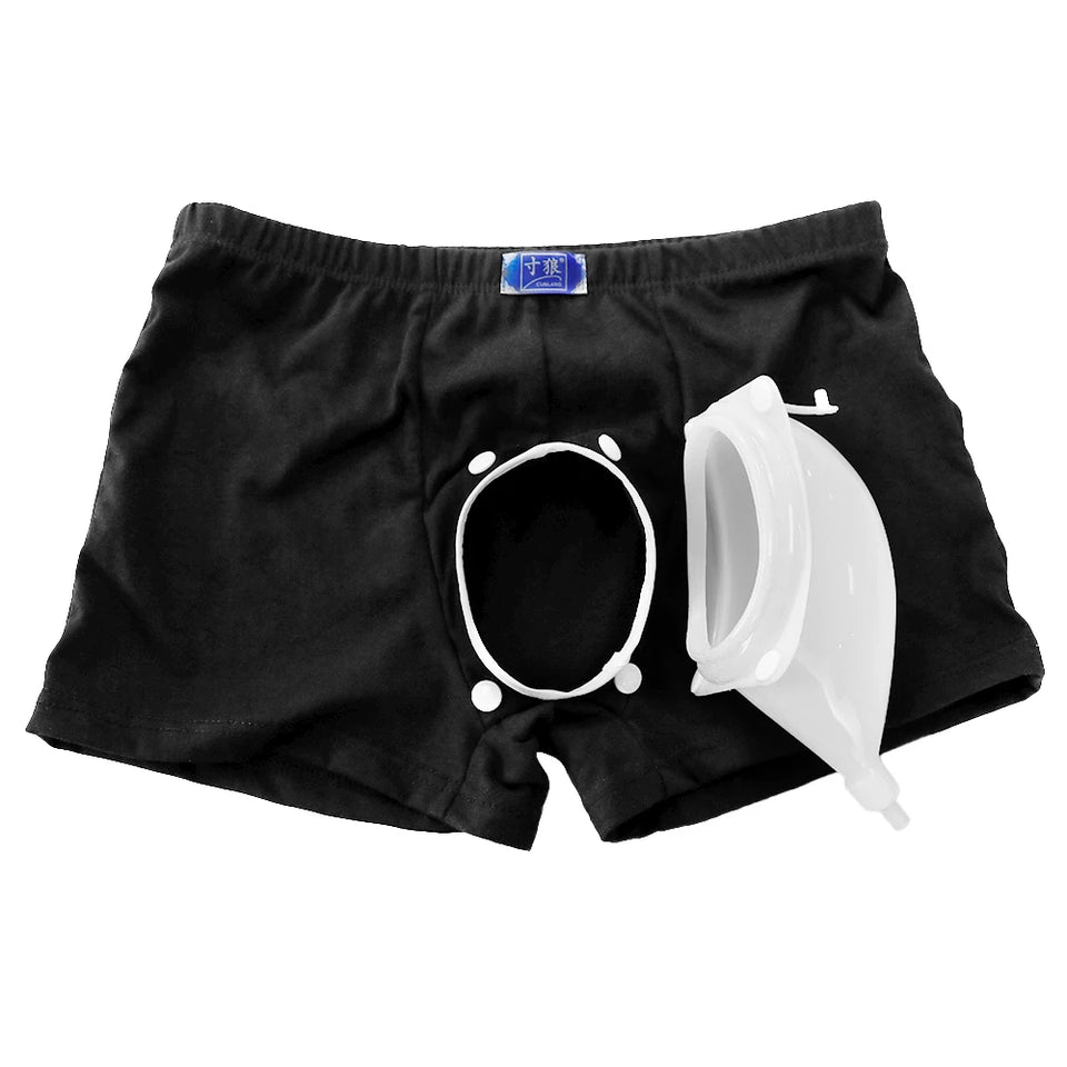 Reusable Male Wearable Silicone Urine Bag with Catheter & Drainage System