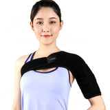 TIKE Adjustable Single Shoulder Support Brace – Black Stability Strap with Pads for Recovery & Injury Protection