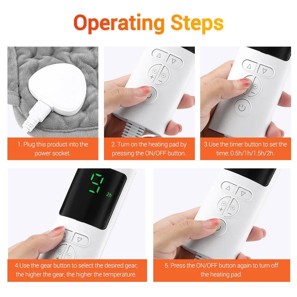 9 Levels Electric Heating Blanket Heated Mat Electro Sheet Pad for Bed Sofa Warm Winter Thermal Blankets Warmer Home Use