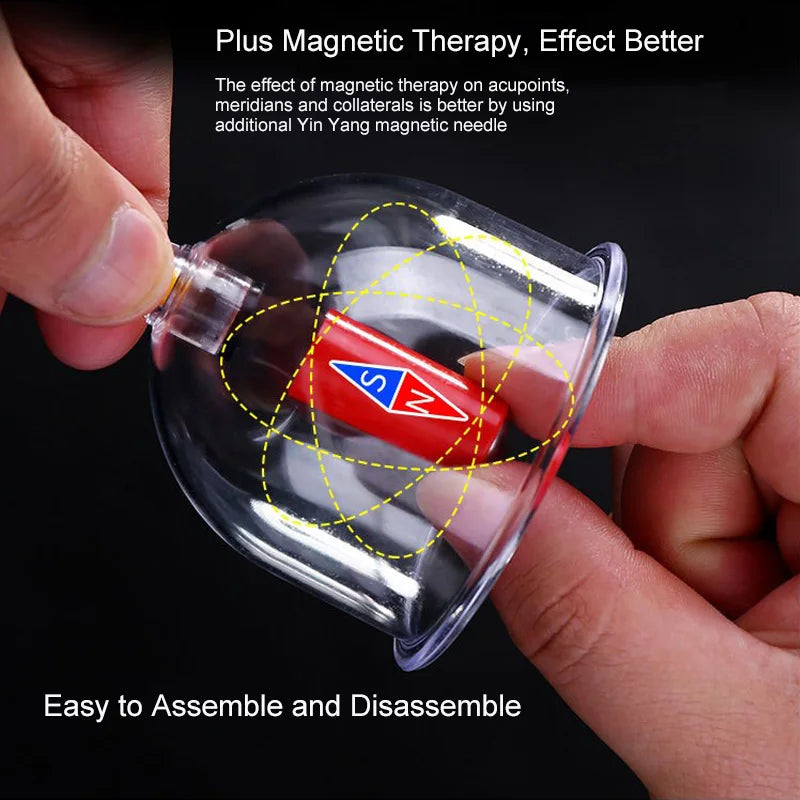 Suction Cups Acupunture Vacuum Massage Jars Hansol Cuppings Therapy Set Plastic Guasha Ventosas Masaje Facial Massager For Body