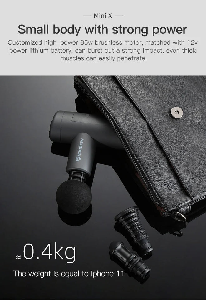 Booster Mini X Portable Massage Gun – Deep Tissue Percussion Massager