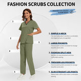 Women’s Medical Nurse Scrubs Set – Unisex Hospital, Clinic, Surgical & Spa Uniforms for Healthcare Professionals